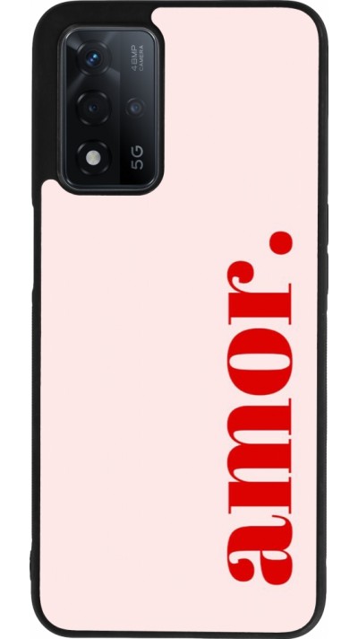 OPPO A93s 5G Case Hülle - Silikon schwarz Valentine 2024 amor