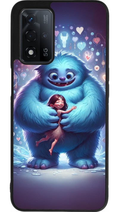 OPPO A93s 5G Case Hülle - Silikon schwarz Valentin 2024 Flauschige Liebe