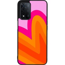 OPPO A93s 5G Case Hülle - Silikon schwarz Valentine 2024 heart gradient