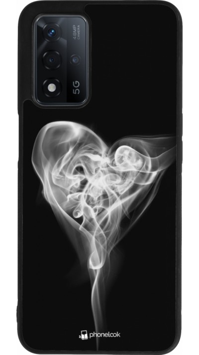 OPPO A93s 5G Case Hülle - Silikon schwarz Valentine 2022 Black Smoke