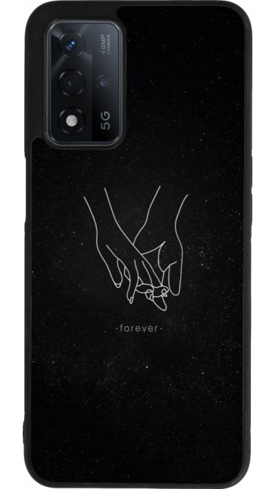 OPPO A93s 5G Case Hülle - Silikon schwarz Valentine 2023 hands forever