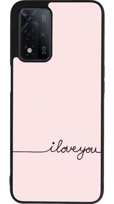 OPPO A93s 5G Case Hülle - Silikon schwarz Valentine 2023 i love you writing