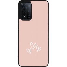 OPPO A93s 5G Case Hülle - Silikon schwarz Valentine 2023 three minimalist hearts
