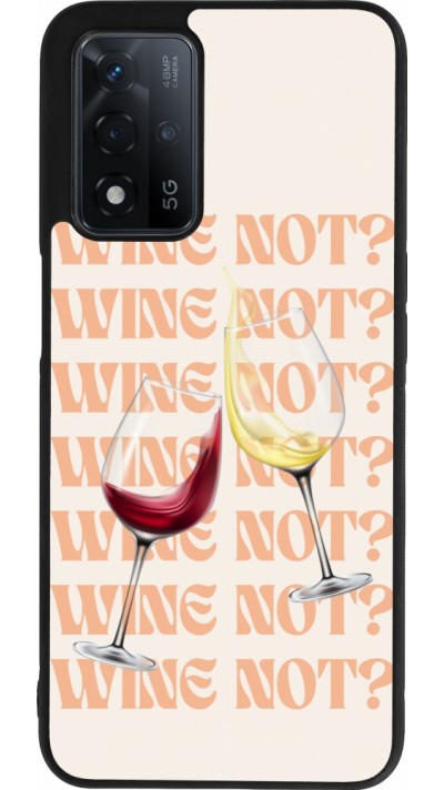 Coque OPPO A93s 5G - Silicone rigide noir Wine not