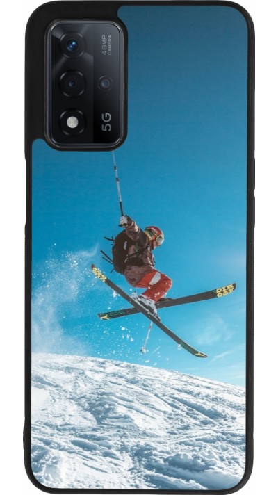 OPPO A93s 5G Case Hülle - Silikon schwarz Winter 22 Ski Jump
