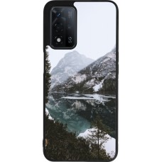 OPPO A93s 5G Case Hülle - Silikon schwarz Winter 22 snowy mountain and lake