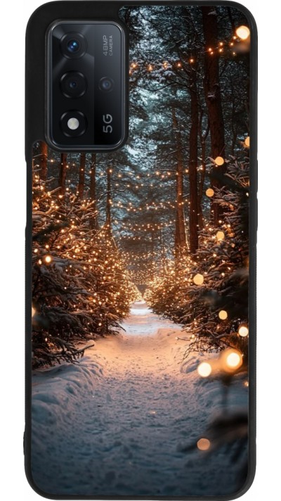 OPPO A93s 5G Case Hülle - Silikon schwarz Winter 25 Winter snowy road