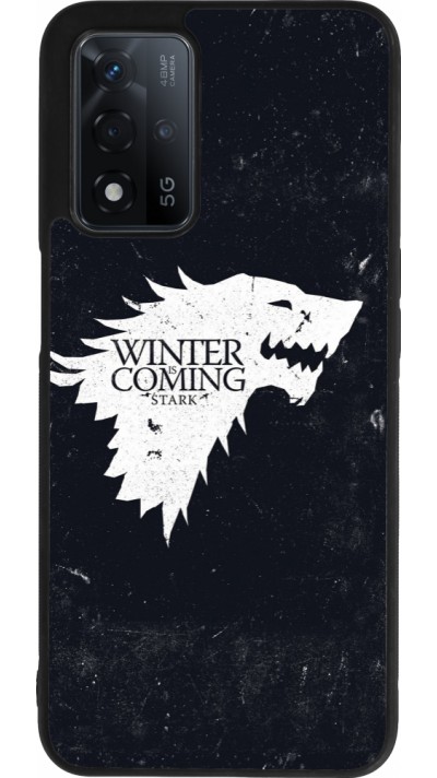 OPPO A93s 5G Case Hülle - Silikon schwarz Winter is coming Stark