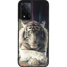 OPPO A93s 5G Case Hülle - Silikon schwarz Zen Tiger