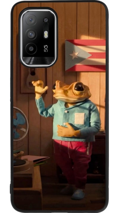 Coque OPPO F19 Pro+ - Silicone rigide noir Dancing frog DTMF