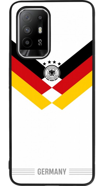 Coque OPPO F19 Pro+ - Silicone rigide noir Maillot de football Allemagne 2026 personnalisable