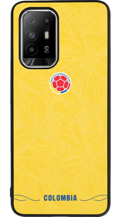 Coque OPPO F19 Pro+ - Silicone rigide noir Maillot de football Colombie 2026 personnalisable