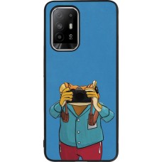 OPPO F19 Pro+ Case Hülle - Silikon schwarz Frog with camera DTMF