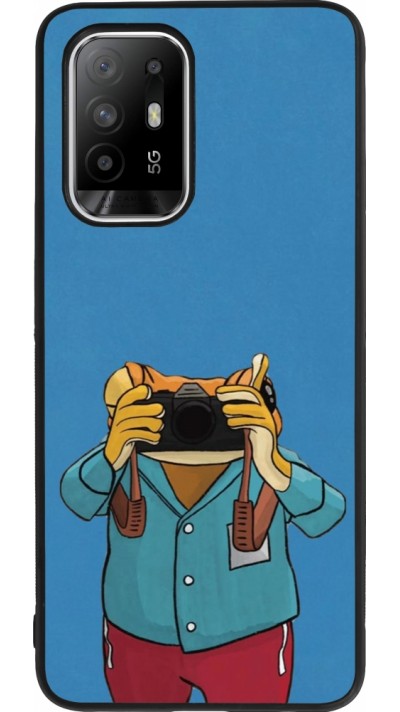 Coque OPPO F19 Pro+ - Silicone rigide noir Frog with camera DTMF