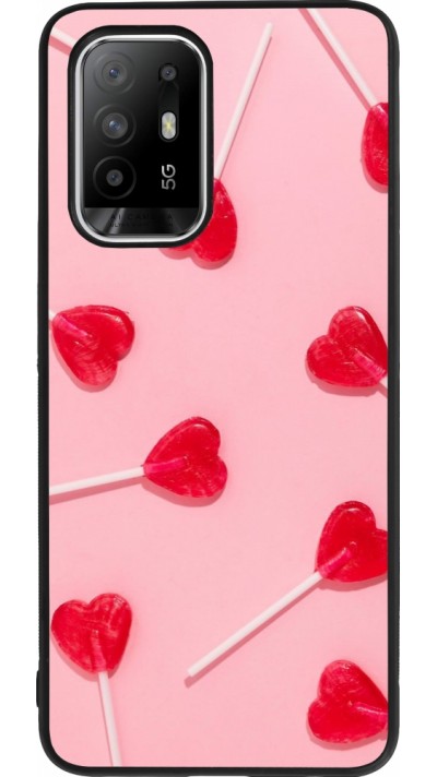 OPPO F19 Pro+ Case Hülle - Silikon schwarz Saint Valentines Day 26 Lollipop