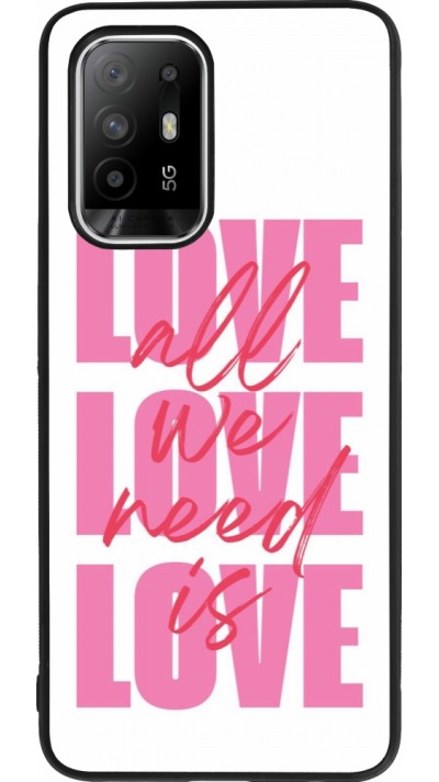 OPPO F19 Pro+ Case Hülle - Silikon schwarz Saint Valentines Day 26 Love all we need is
