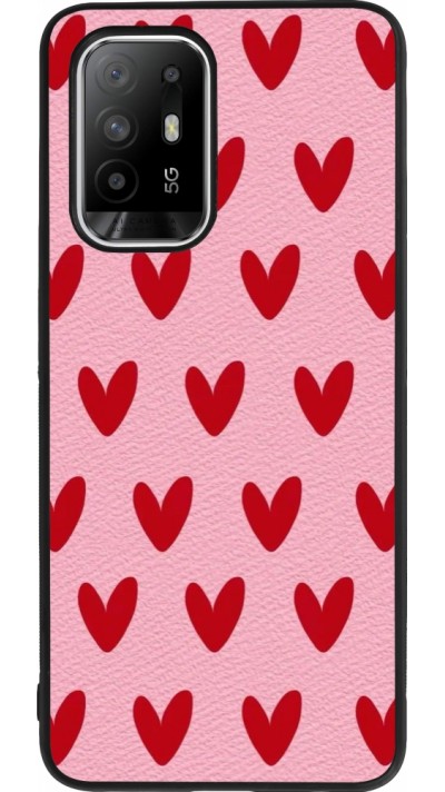 OPPO F19 Pro+ Case Hülle - Silikon schwarz Saint Valentines Day 26 Pattern heart