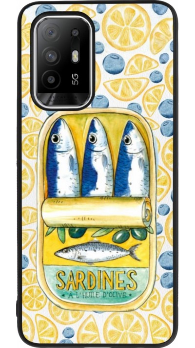 OPPO F19 Pro+ Case Hülle - Silikon schwarz Sardines in oil 2026