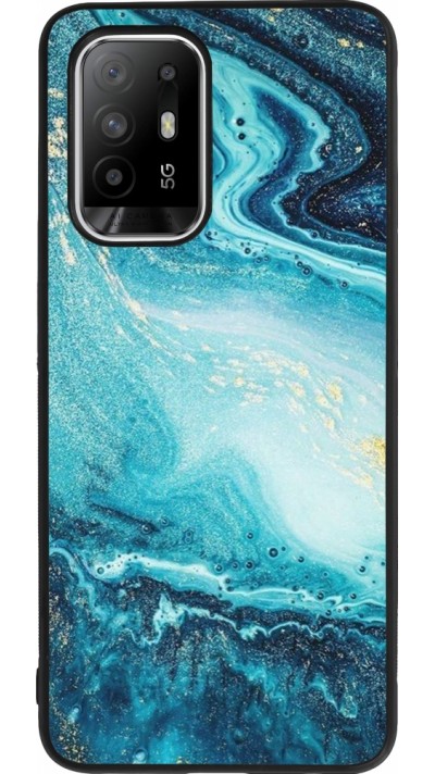 OPPO F19 Pro+ Case Hülle - Silikon schwarz Sea Foam Blue