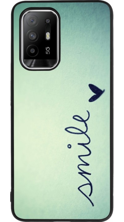 OPPO F19 Pro+ Case Hülle - Silikon schwarz Smile