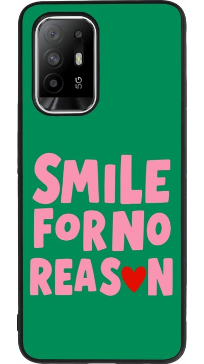 OPPO F19 Pro+ Case Hülle - Silikon schwarz Smile for no reason 2026