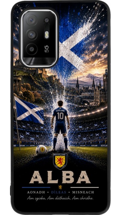 Coque OPPO F19 Pro+ - Silicone rigide noir Football Écosse splash 2026