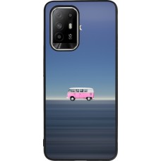 OPPO F19 Pro+ Case Hülle - Silikon schwarz Spring 23 pink bus