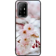 OPPO F19 Pro+ Case Hülle - Silikon schwarz Cherry tree Spring 2026