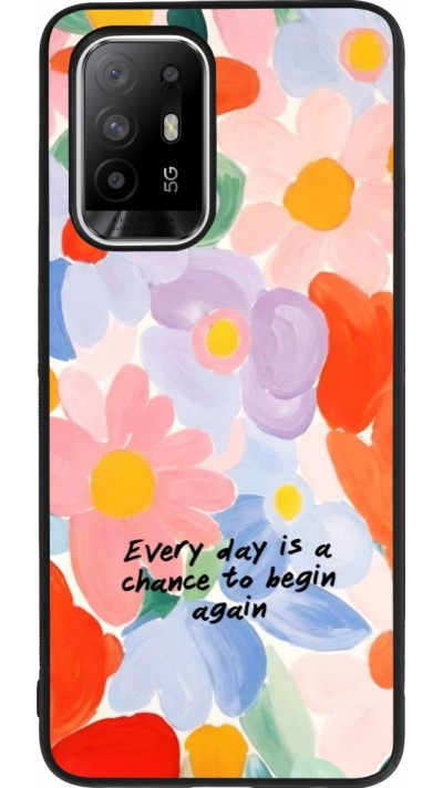 Coque OPPO F19 Pro+ - Silicone rigide noir Every day is a chance Spring 2026