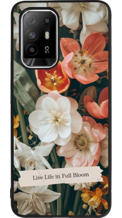 Coque OPPO F19 Pro+ - Silicone rigide noir Full Bloom Spring 2026