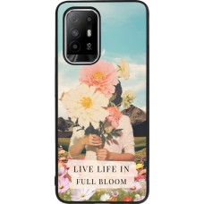 OPPO F19 Pro+ Case Hülle - Silikon schwarz Live life in full moon Spring 2026