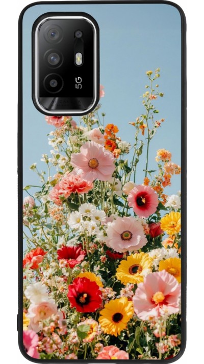 Coque OPPO F19 Pro+ - Silicone rigide noir Spring flowers Spring 2026