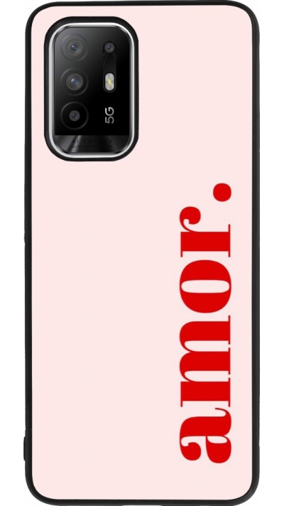 Coque OPPO F19 Pro+ - Silicone rigide noir Valentine 2024 amor