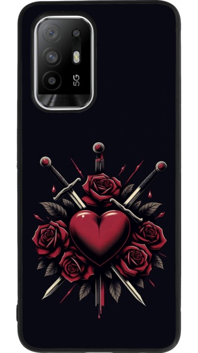 OPPO F19 Pro+ Case Hülle - Silikon schwarz Valentine 2024 gothic love