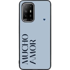 OPPO F19 Pro+ Case Hülle - Silikon schwarz Valentine 2024 mucho amor azul