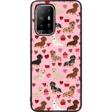 OPPO F19 Pro+ Case Hülle - Silikon schwarz Valentine 2024 puppy love