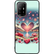 OPPO F19 Pro+ Case Hülle - Silikon schwarz Valentin 2025 Schick