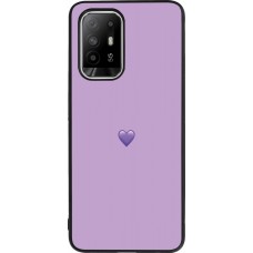 OPPO F19 Pro+ Case Hülle - Silikon schwarz Valentine 2023 purpule single heart