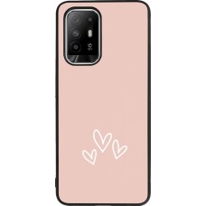 OPPO F19 Pro+ Case Hülle - Silikon schwarz Valentine 2023 three minimalist hearts