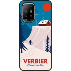 OPPO F19 Pro+ Case Hülle - Silikon schwarz Verbier Cabane Mont-Fort