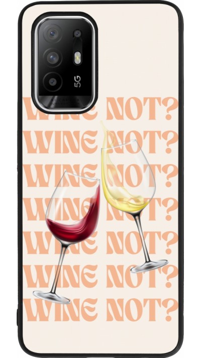 Coque OPPO F19 Pro+ - Silicone rigide noir Wine not