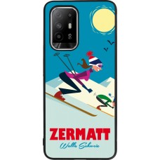 OPPO F19 Pro+ Case Hülle - Silikon schwarz Zermatt Ski Downhill