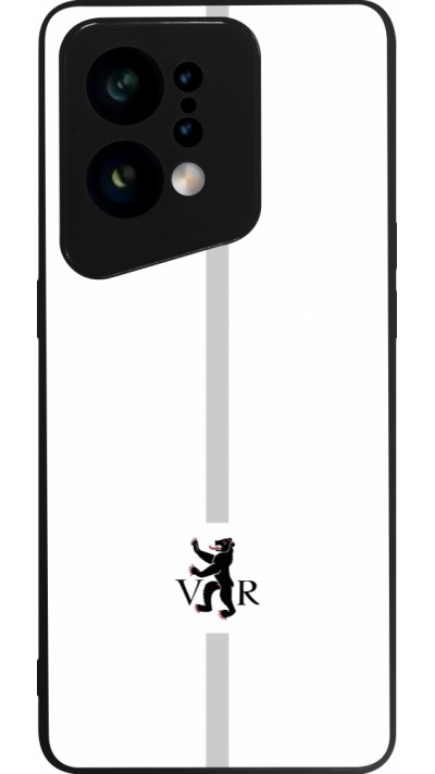 OPPO Find X5 Case Hülle - Silikon schwarz Kanton AR weiss