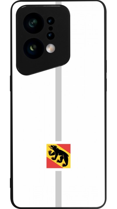 OPPO Find X5 Case Hülle - Silikon schwarz Kanton BE weiss