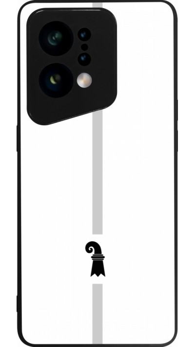 OPPO Find X5 Case Hülle - Silikon schwarz Kanton BS weiss