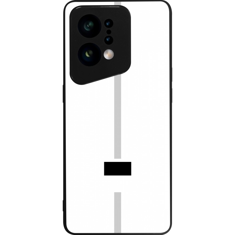 OPPO Find X5 Case Hülle - Silikon schwarz Kanton FR weiss