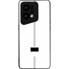 OPPO Find X5 Case Hülle - Silikon schwarz Kanton FR weiss