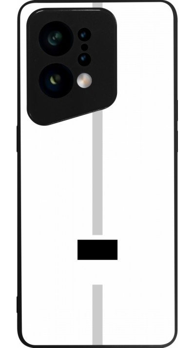 OPPO Find X5 Case Hülle - Silikon schwarz Kanton FR weiss