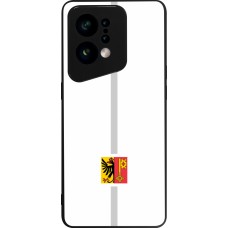 OPPO Find X5 Case Hülle - Silikon schwarz Kanton GE weiss