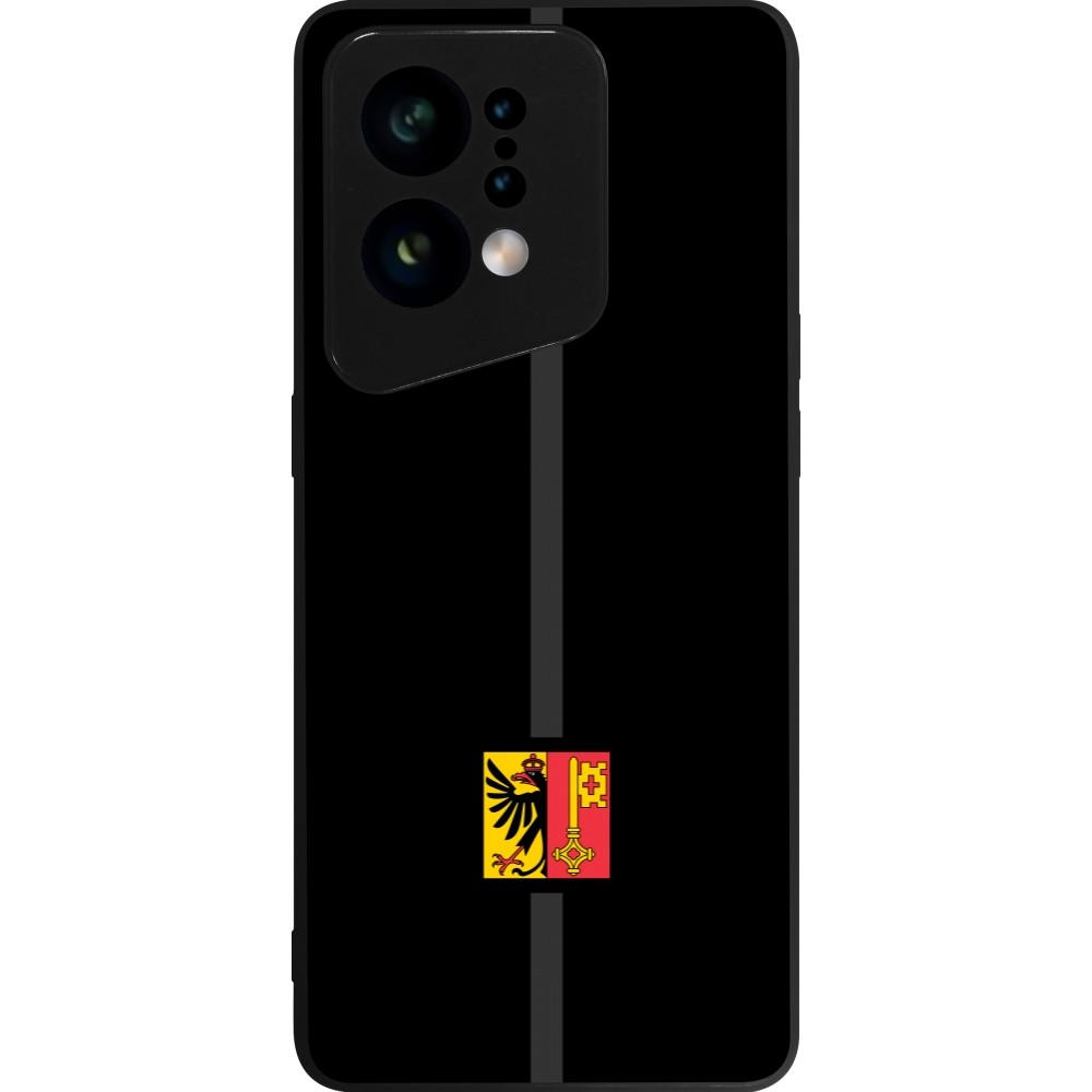 OPPO Find X5 Case Hülle - Silikon schwarz Kanton GE schwarz